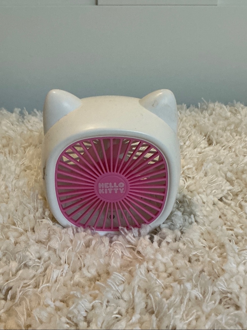 Hello Kitty White and Pink Cat-Ear Desk Fan